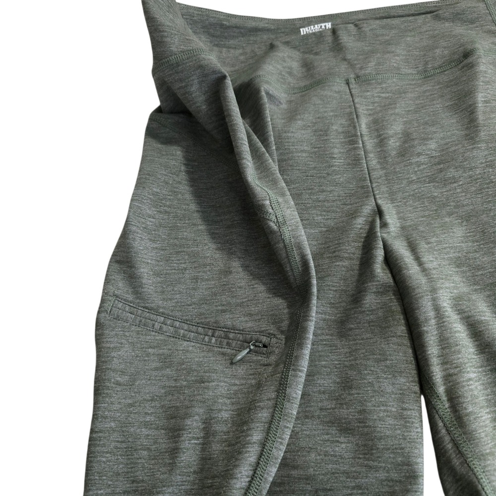 Duluth Trading Co Womens Heathered Olive Green Performance Pants L x 31 Wide Leg - Picture 7 of 10